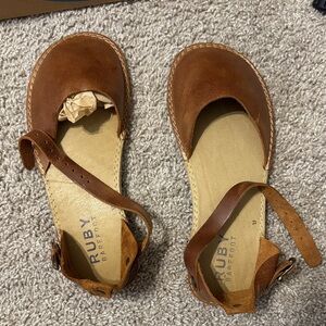 Ruby Barefoot Brown Leather Flats